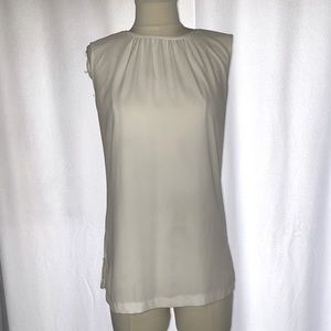 LOFT - white sleeveless blouse